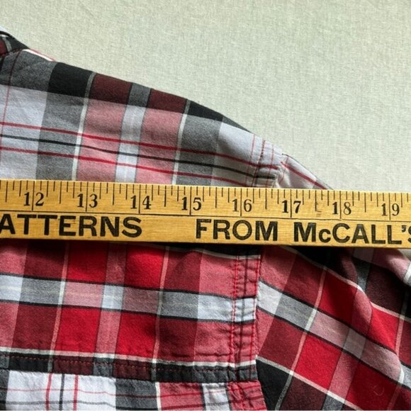 Nudie Jeans plaid short sleeve button down shirt Sz L - Picture 5 of 7